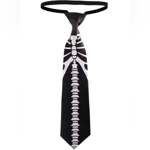 Skeleton Spine Printed Tie Halloween Costume Accessory